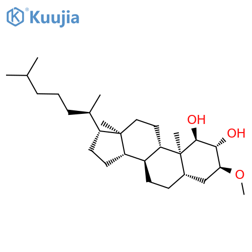 Cholestane-1,2-diol, 3-methoxy-, (1a,2b,3a,5a)- structure