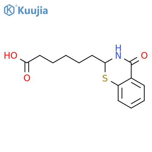 2H-1,3-Benzothiazine-2-hexanoic acid, 3,4-dihydro-4-oxo- structure