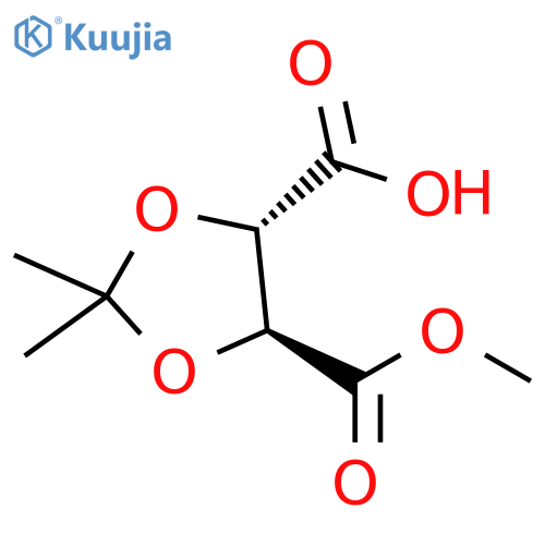 1,3-Dioxolane-4,5-dicarboxylic acid, 2,2-dimethyl-, 4-methyl ester, (4S,5S)- structure