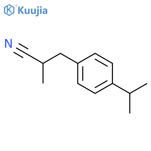 3-(p-isopropylphenyl)-2-methylpropiononitrile structure
