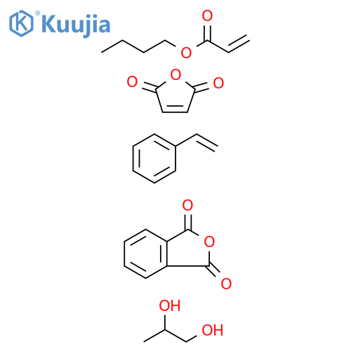 2-Propenoicacid,butylester,polymerwithethenylbenzene,2,5-furandione,1,3-isobenzofurandioneand1,2-propanediol structure