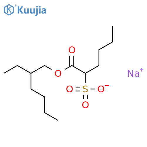 sodium 1-[(2-ethylhexyl)oxy]-1-oxohexane-2-sulfonate structure