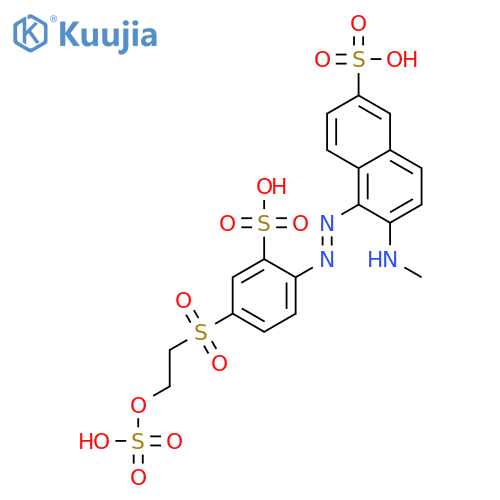 6-(methylamino)-5-[[2-sulpho-4-[[2-(sulphooxy)ethyl]sulphonyl]phenyl]azo]naphthalene-2-sulphonic acid structure