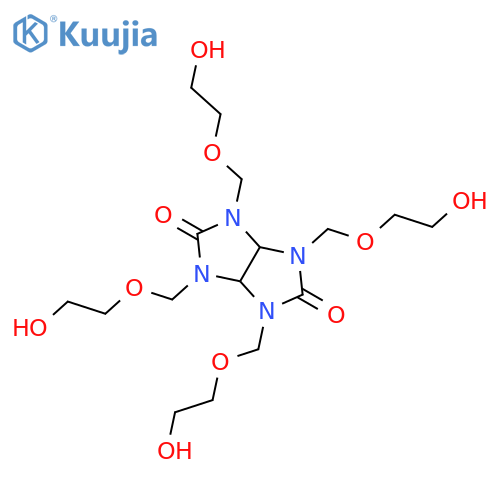 tetrahydro-1,3,4,6-tetrakis[(2-hydroxyethoxy)methyl]imidazo[4,5-d]imidazole-2,5(1H,3H)-dione structure