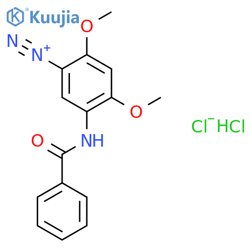 5-(benzoylamino)-2,4-dimethoxybenzenediazonium chloride hydrochloride structure