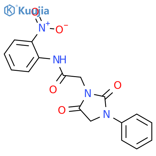 2-(2,5-dioxo-3-phenyl-1-imidazolidinyl)-N-(2-nitrophenyl)acetamide structure