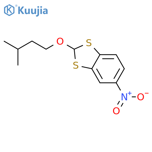 1,3-Benzodithiole, 2-(3-methylbutoxy)-5-nitro- structure