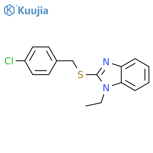 2-(4-Chloro-benzylsulfanyl)-1-ethyl-1H-benzoimidazole structure