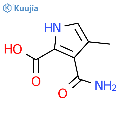 3-(aminocarbonyl)-4-methyl-1H-Pyrrole-2-carboxylic acid structure
