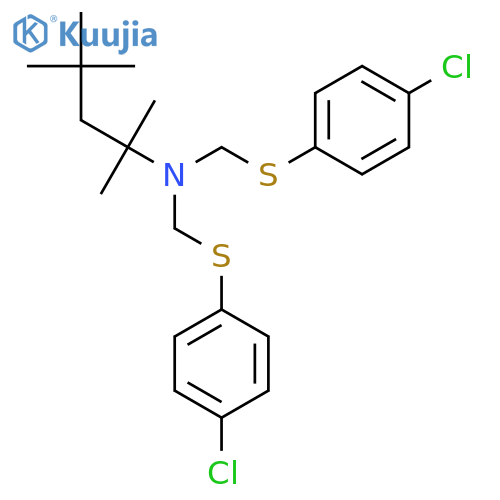 n,n-Bis{[(4-chlorophenyl)sulfanyl]methyl}-2,4,4-trimethylpentan-2-amine structure