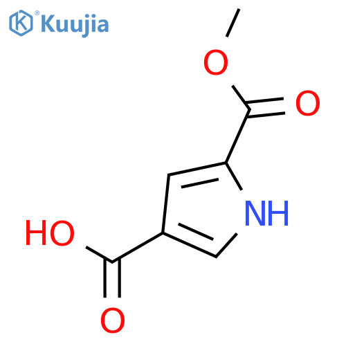 5-(methoxycarbonyl)-1H-pyrrole-3-carboxylic acid structure