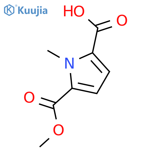 5-(methoxycarbonyl)-1-methyl-1H-pyrrole-2-carboxylic acid structure