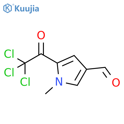 1-methyl-5-(trichloroacetyl)-1H-pyrrole-3-carbaldehyde structure