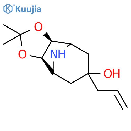 (2S,6R)-4,4-dimethyl-9-prop-2-enyl-3,5-dioxa-11-azatricyclo[5.3.1.02,6]undecan-9-ol structure