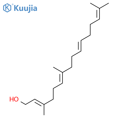 2,6,10,14-HEXADECATETRAEN-1-OL, 3,7,15-TRIMETHYL-, (2E,6E,10E)- structure