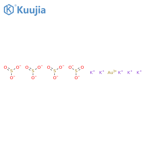 gold(3+) pentapotassium tetrasulphite structure