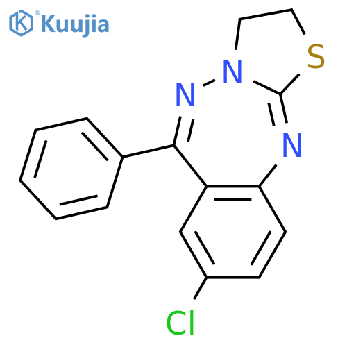 THIAZOLO[2,3-B][1,3,4]BENZOTRIAZEPINE, 8-CHLORO-2,3-DIHYDRO-6-PHENYL- structure
