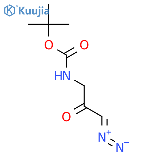 Carbamic acid, (3-diazo-2-oxopropyl)-, 1,1-dimethylethyl ester structure