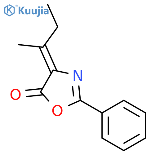 5(4H)-OXAZOLONE, 4-(1-METHYLPROPYLIDENE)-2-PHENYL-, (E)- structure