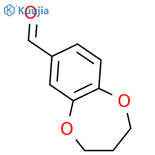 3,4-dihydro-2H-1,5-benzodioxepine-7-carbaldehyde structure