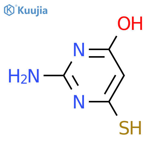 2-amino-4-hydroxy-6-mercaptopyrimidine structure