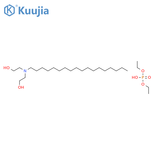 diethyl hydrogen phosphate - 2,2'-(octadecylimino)diethanol (1:1) structure