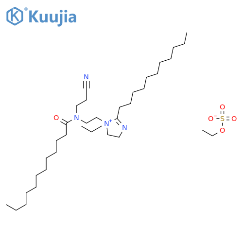 1-[2-[(2-cyanoethyl)(1-oxododecyl)amino]ethyl]-1-ethyl-4,5-dihydro-2-undecyl-1H-imidazolium ethyl sulphate structure