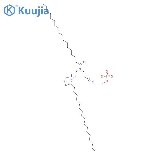 1-[2-[(2-cyanoethyl)(1-oxooctadecyl)amino]ethyl]-2-heptadecyl-4,5-dihydro-1-methyl-1H-imidazolium methyl sulphate structure