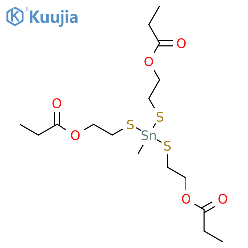 4-methyl-9-oxo-4-[[2-(propionyloxy)ethyl]thio]-8-oxa-3,5-dithia-4-stannaundecyl propionate structure