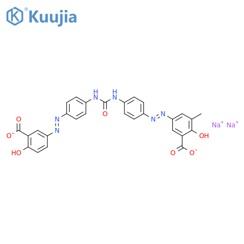 disodium 5-[[4-[[[[4-[(3-carboxylato-4-hydroxyphenyl)azo]phenyl]amino]carbonyl]amino]phenyl]azo]-3-methylsalicylate structure