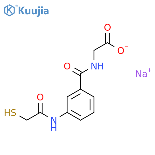 sodium ({3-[(sulfanylacetyl)amino]benzoyl}amino)acetate structure