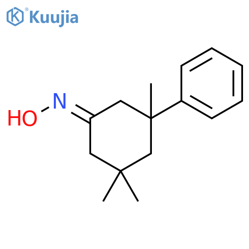 Cyclohexanone, 3,3,5-trimethyl-5-phenyl-, oxime, (E)- structure
