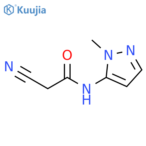 2-cyano-N-(1-methyl-1H-pyrazol-5-yl)acetamide structure