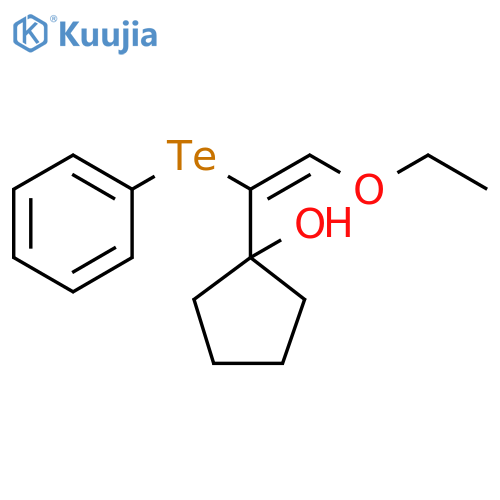 Cyclopentanol, 1-[(1E)-2-ethoxy-1-(phenyltelluro)ethenyl]- structure