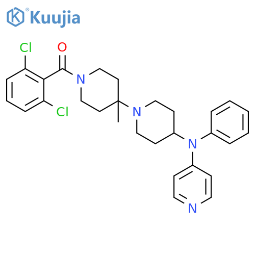 [1,4'-Bipiperidin]-4-amine,1'-(2,6-dichlorobenzoyl)-4'-methyl-N-phenyl-N-4-pyridinyl- structure