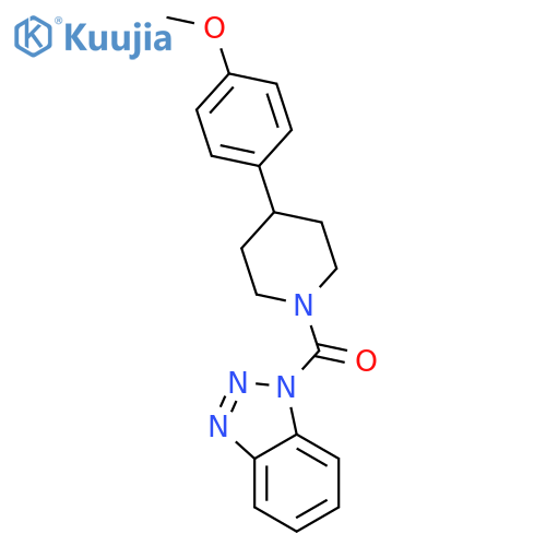1H-Benzotriazole, 1-[[4-(4-methoxyphenyl)-1-piperidinyl]carbonyl]- structure