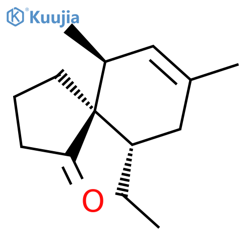 Spiro[4.5]dec-7-en-1-one, 10-ethyl-6,8-dimethyl-, (5R,6S,10S)-rel- (9CI) structure