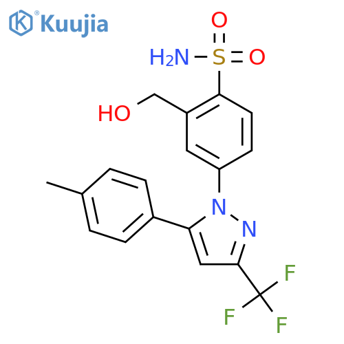 Benzenesulfonamide,2-(hydroxymethyl)-4-[5-(4-methylphenyl)-3-(trifluoromethyl)-1H-pyrazol-1-yl]- structure