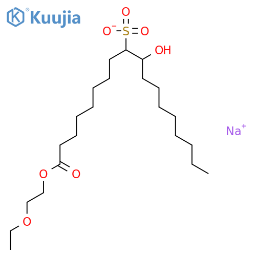 sodium 1-(2-ethoxyethyl) 10-hydroxy-9-sulphonatooctadecanoate structure