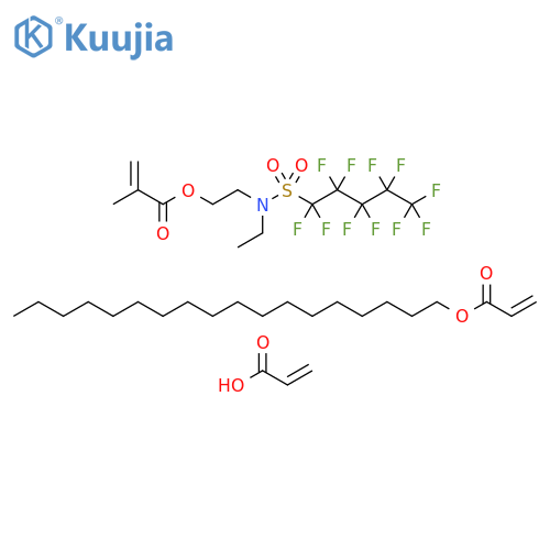 2-Propenoicacid,2-methyl-,2-[ethyl[(undecafluoropentyl)sulfonyl]amino]ethylester,polymerwithoctadecyl2-propenoateand2-propenoicacid structure