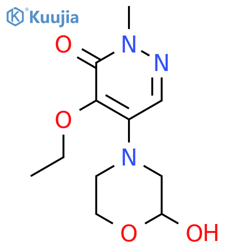 3(2H)-Pyridazinone, 4-ethoxy-5-(2-hydroxy-4-morpholinyl)-2-methyl- structure