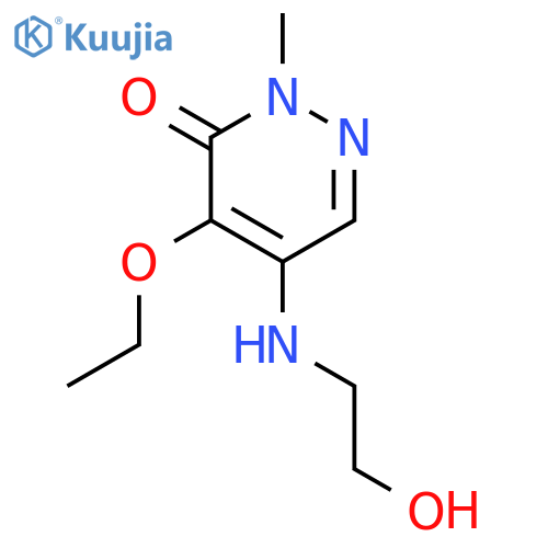 3(2H)-Pyridazinone,4-ethoxy-5-[(2-hydroxyethyl)amino]-2-methyl-(9CI) structure