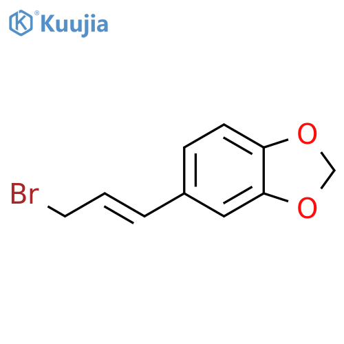 1,3-Benzodioxole, 5-[(1E)-3-bromo-1-propen-1-yl]- structure