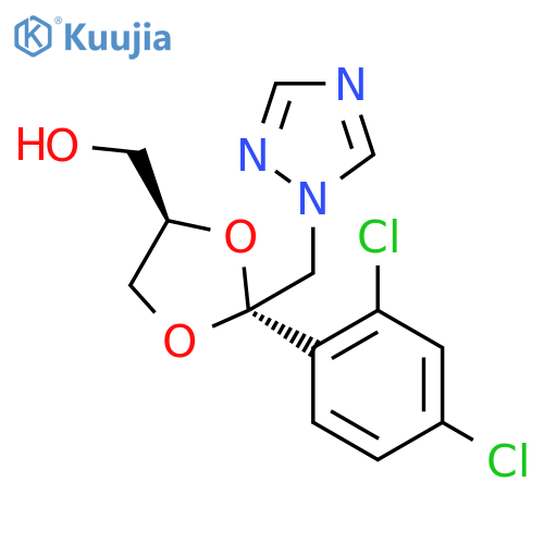 cis-2-(2,4-Dichlorophenyl)-2-(1H-1,2,4-triazol-1-ylmethyl)-1,3-dioxolane-4-methanol structure