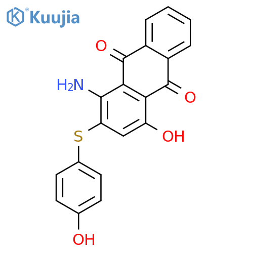1-amino-4-hydroxy-2-[(4-hydroxyphenyl)thio]anthraquinone structure