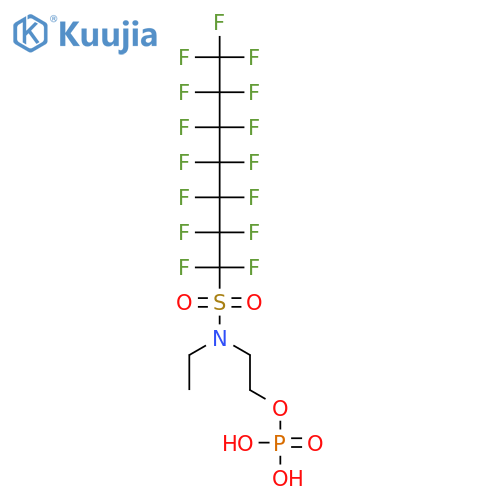 2-[ethyl[(pentadecafluoroheptyl)sulphonyl]amino]ethyl dihydrogen phosphate structure