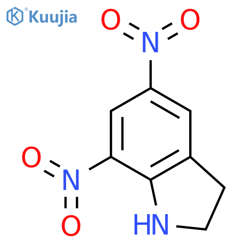5,7-dinitro-2,3-dihydro-1H-indole structure