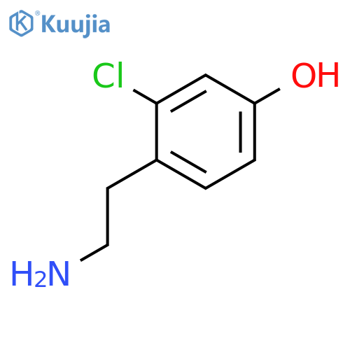 4-(2-aminoethyl)-3-chlorophenol structure