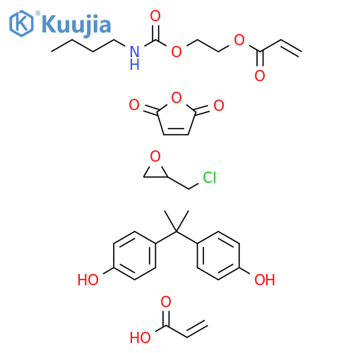 2-Propenoicacid,polymerwith2-[[(butylamino)carbonyl]oxy]ethyl2-propenoate,(chloromethyl)oxirane,2,5-furandioneand4,4'-(1-methylethylidene)bis[phenol] structure