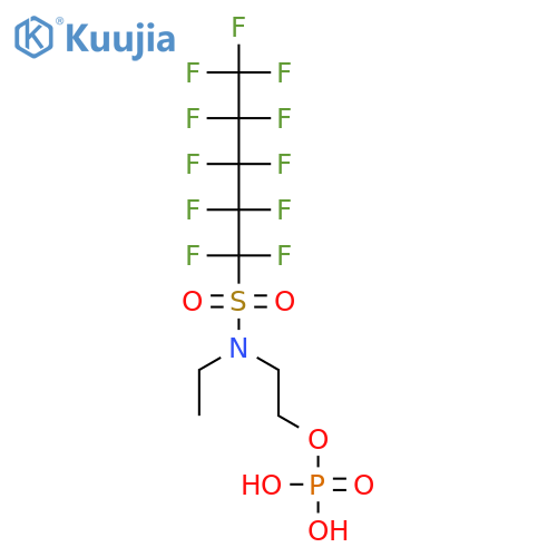 N-ethyl-1,1,2,2,3,3,4,4,5,5,5-undecafluoro-N-[2-(phosphonooxy)ethyl]pentane-1-sulphonamide structure